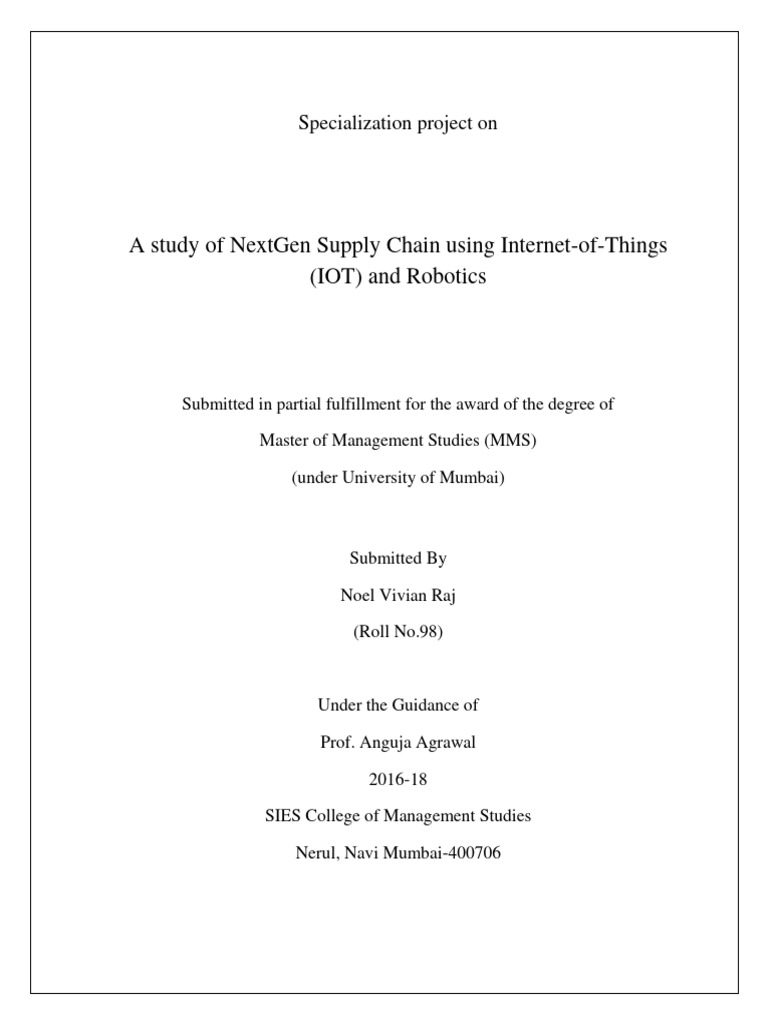 Iot Capstone Pdf Internet Of Things Warehouse