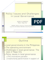 Policy Issues and Challenges in Local Governance