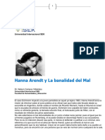 Hanna Arendt y La Banalidad Del Mal