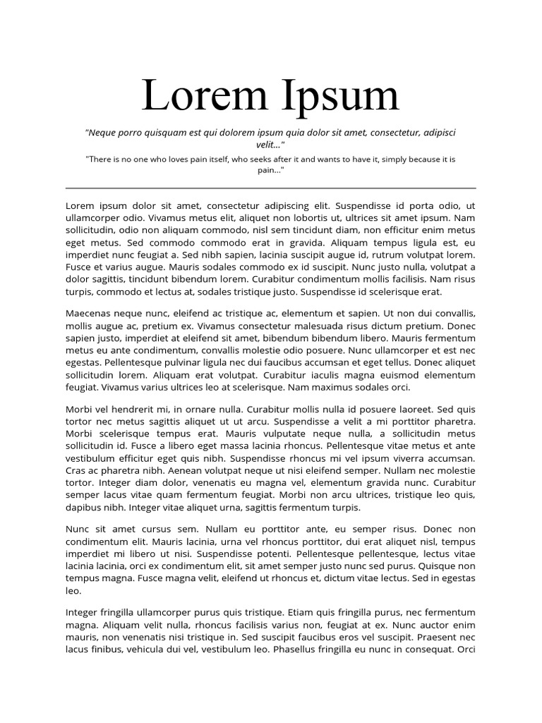 Lorem Ipsum Full Text