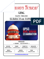 Upsc Subject's & Topics