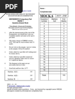 Maths Mock 6, Paper 1 (3006)