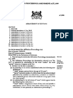 Affiliation Proceedings (Amendment) Act, 8 of 1999