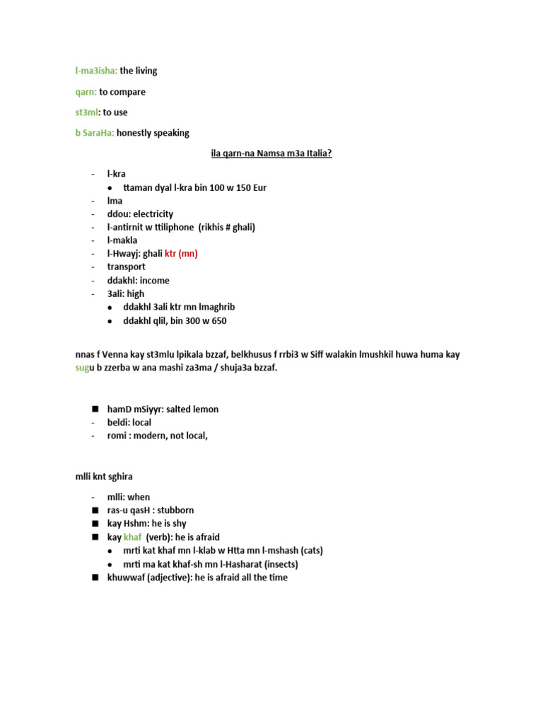 An Arabic Lesson Lesson 5 | PDF | Linguistics | Linguistic Typology