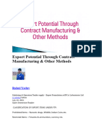 Export Potential Through Contract Manufacturing