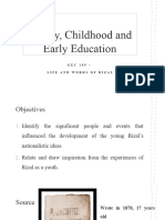 Family, Childhood and Early Education