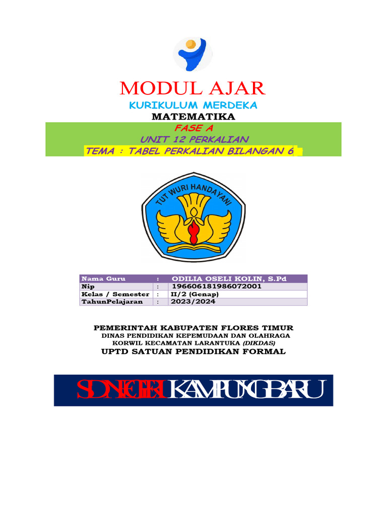 RPP Berdiferensiasi Matematika Kelas 4 | PDF