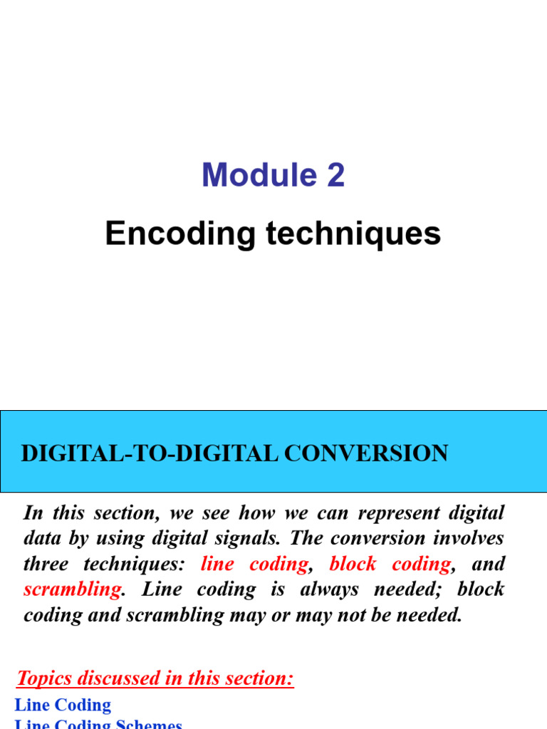 DC Module 2 - 1 | PDF | Bit Rate | Data
