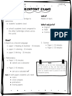 Exams Info Sheet