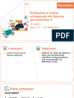 Projeções e Vistas Ortogonais de Figuras Geométricas I: 9º ANO - Aula 17 - 4º Bimestre