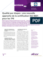 Temoignage ACEA ISO 9001 Par Etapes AFNOR Certification