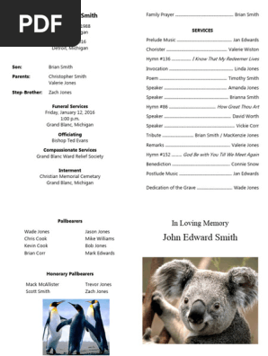 Funeral Program