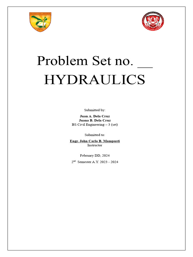 Hydraulics Problem Set on Dam Analysis | PDF | Science & Mathematics ...