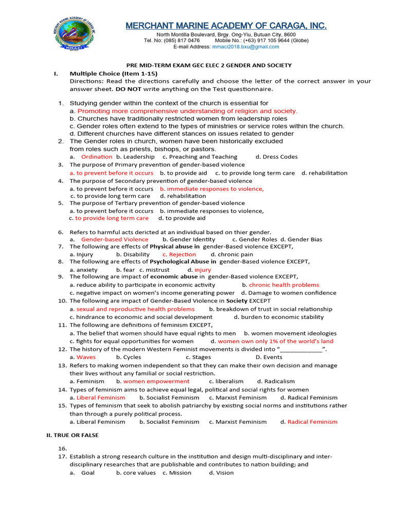 Gender and Society Exam Review | PDF | Feminism | Gender Studies