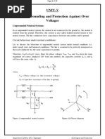 Neutral Grounding and Protection Against Over - Voltages