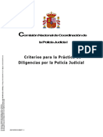 Criterios para La Práctica de Diligencias Por La Policía Judicial