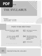 8) The Syllabus