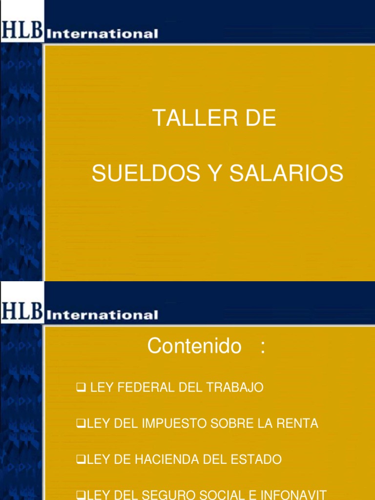 Taller de Sueldos y Salarios | PDF | Salario | Derecho laboral