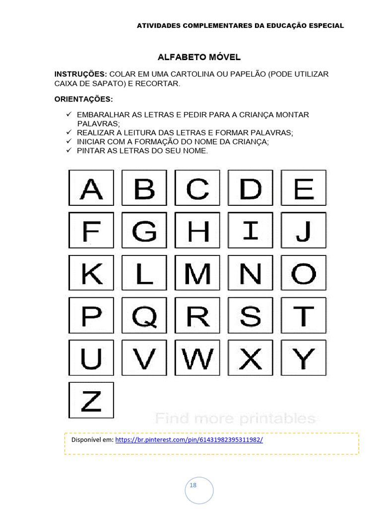 Alfabeto Móvel - Merged-1 | PDF | Alfabetização