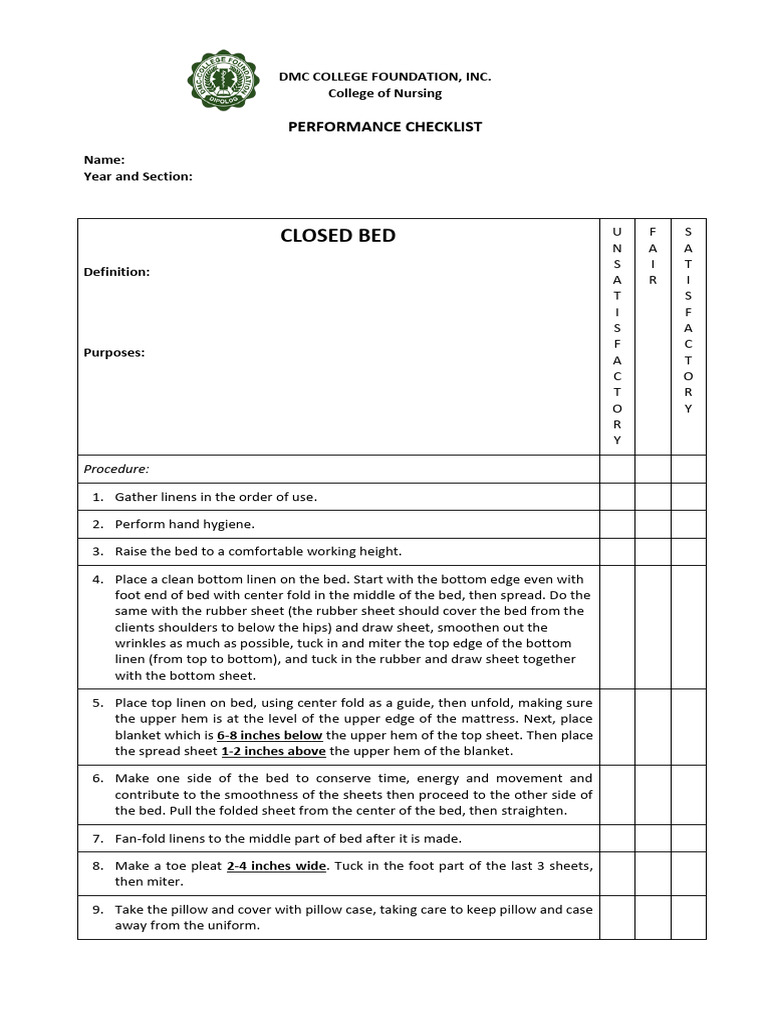 Bedmaking PDF Bed Linens