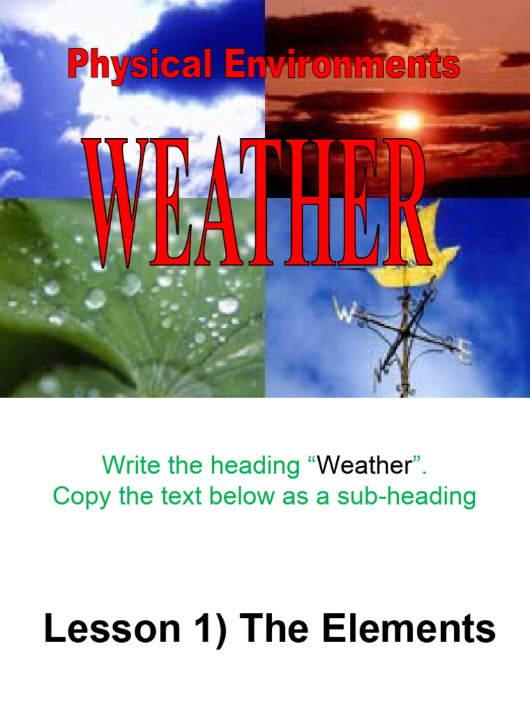 Weather Elements and Measurement Tools | PDF | Rain | Humidity