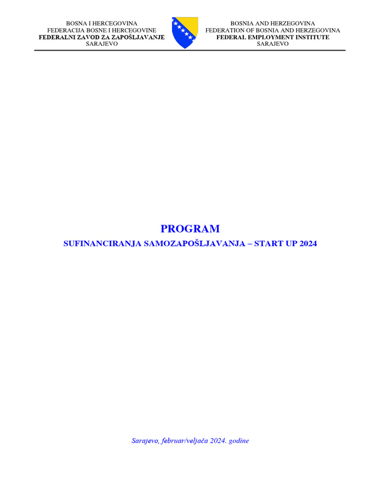 Program START UP 2024Prijedlog PDF