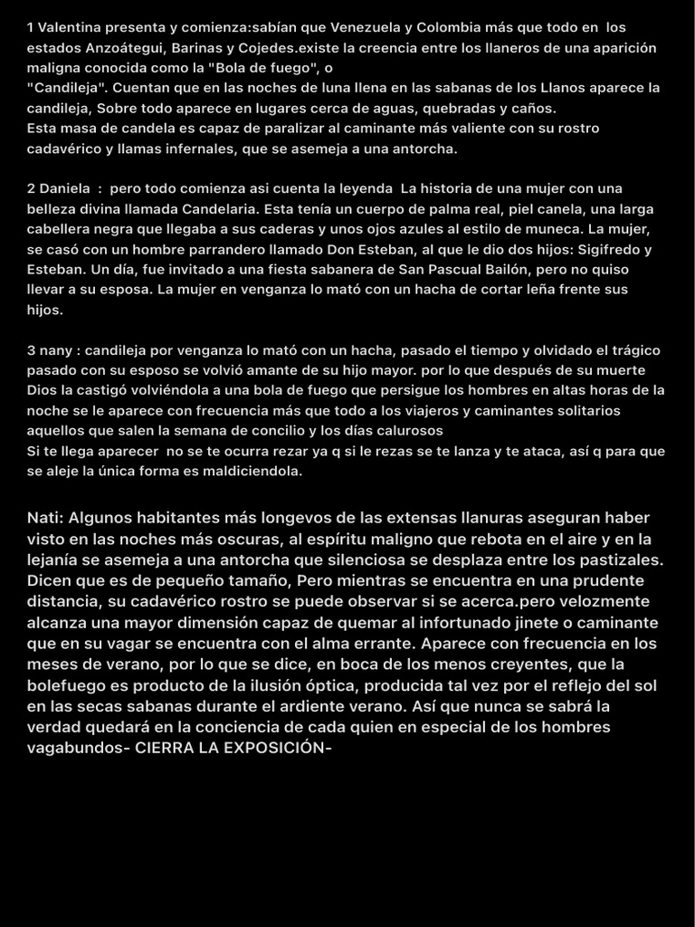 1 Valentina Presenta y Comienzasabían Que Venezuela y Colombia Más | PDF