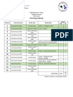 Calendario para Viernes (Borrador)