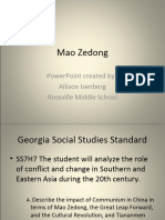 Mao Zedong: Powerpoint Created By: Allison Isenberg Rossville Middle School