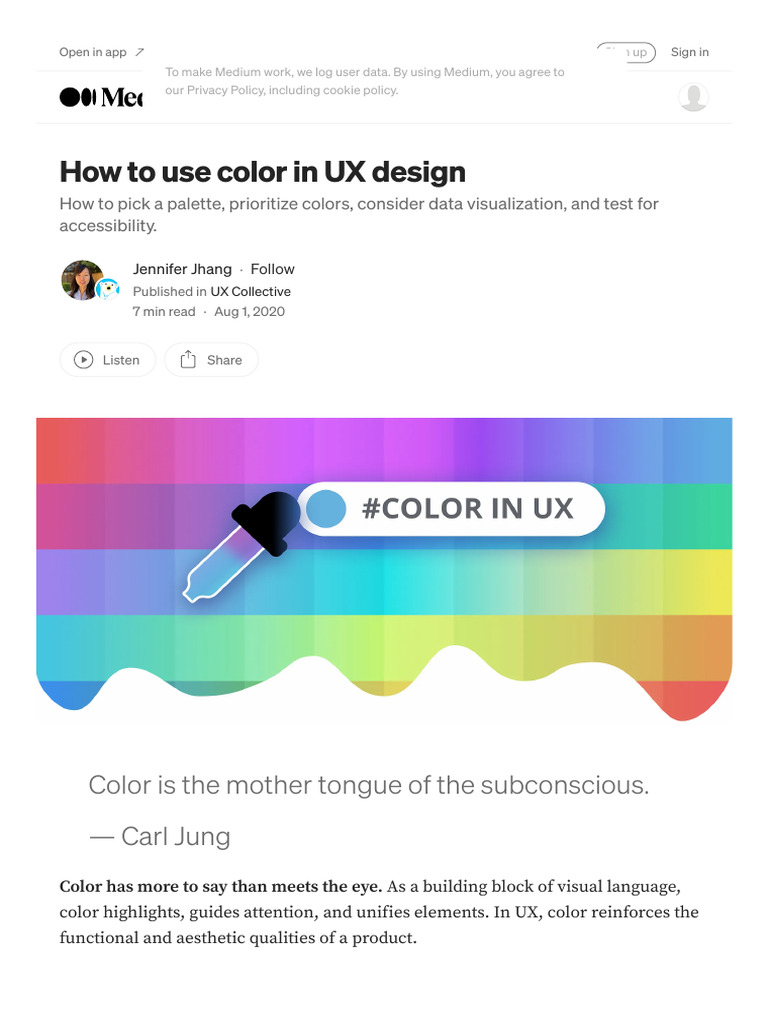 How To Use Color In Ux Design Covers How To Pick A Palette By