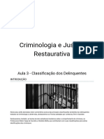 Criminologia e Justiça Restaurativa - Aula 3