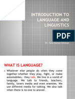 1introduction To Language and Linguistics, First Week