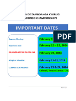 Groundrules 2024 Dia de Zamboanga Kyorugi Taekwondo Championships