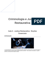 Criminologia e Justiça Restaurativa - Aula 6