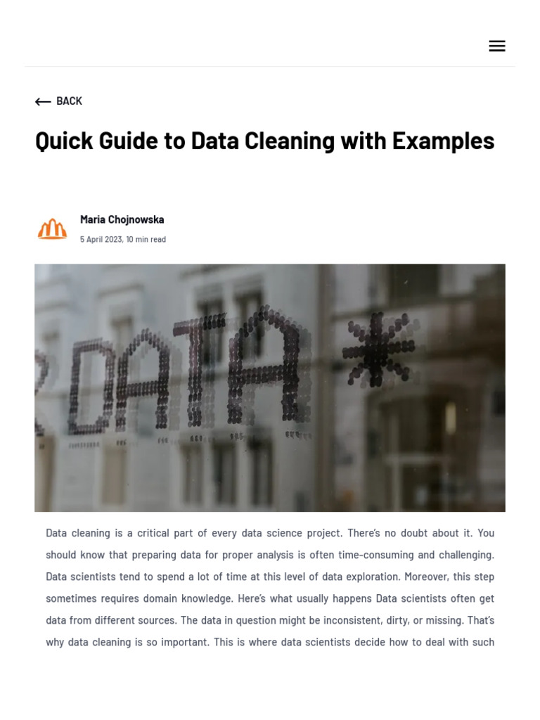 Essential Data Cleaning Techniques | PDF | Data | Outlier