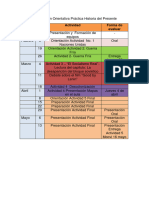 Planificación Orientativa Práctica Historia Del Presente