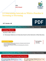 5.3 Determining Intervals on Which a Function Is Increasing or Decreasing