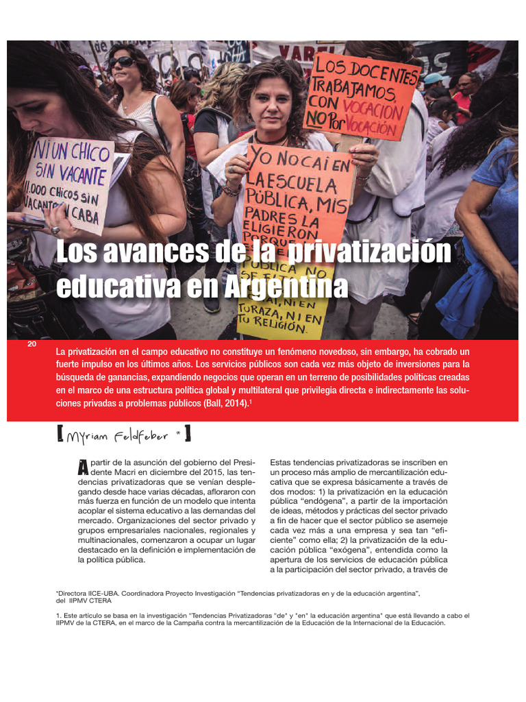 Privatización de la educación en Argentina | PDF | Privatización ...