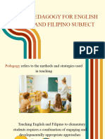 Pedagogy For English and Filipino
