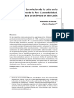 BALAZOTE, A., PICCININI, D. (2010) Los efectos de la crisis en la Argentina de la Post Convertbilidad. La racionalidad económica en discusión