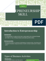 Entrepreneurship Skill