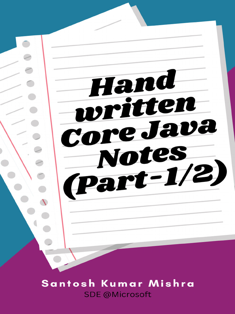 JAVA Notes Part 1 | PDF