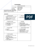 Telephoning Review Sheet