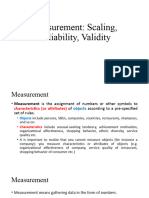 Measurement - Scaling, Reliability, Validity