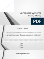 Computer Systems - Memory