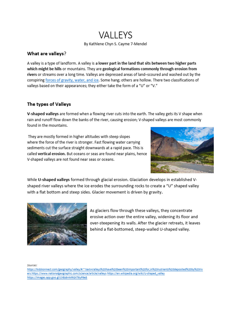 Understanding V and U Shaped Valleys | PDF