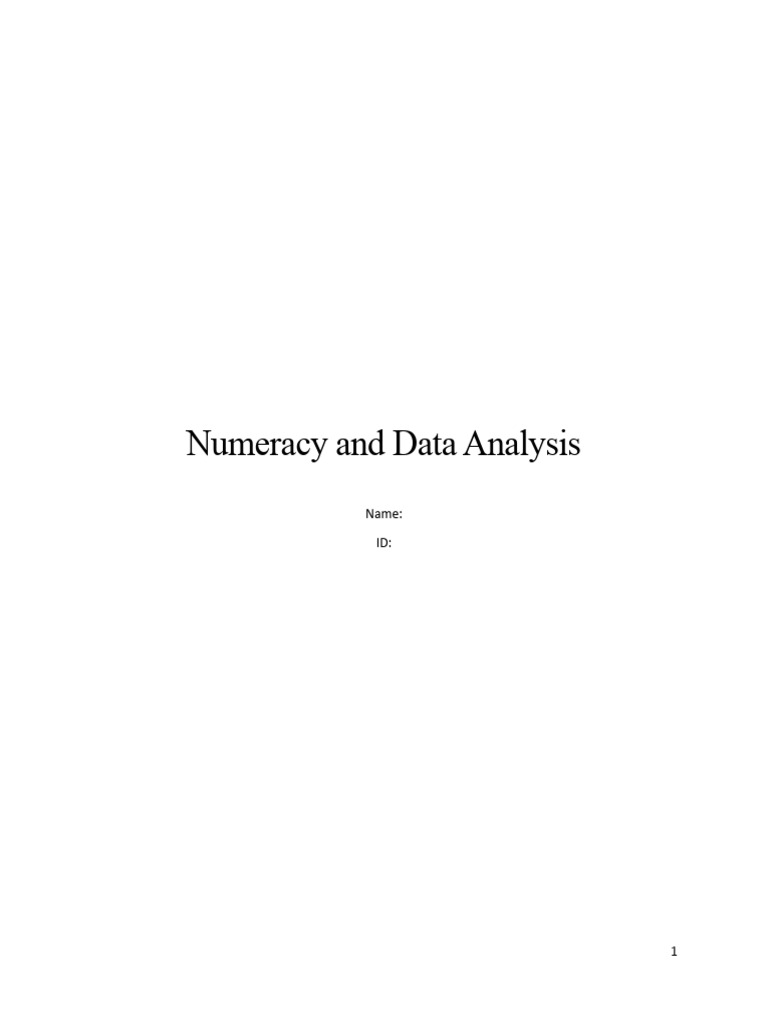 Numeracy and Data Analysis | PDF | Mode (Statistics) | Median