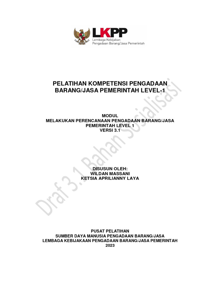 02 - Modul JK Melakukan Perencanaan Pengadaan Barang Jasa Pemerintah-V3 ...