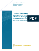 Campbell Systematic Reviews - 2011 - Oliver - Teacher Classroom Management Practices Effects On Disruptive or Aggressive