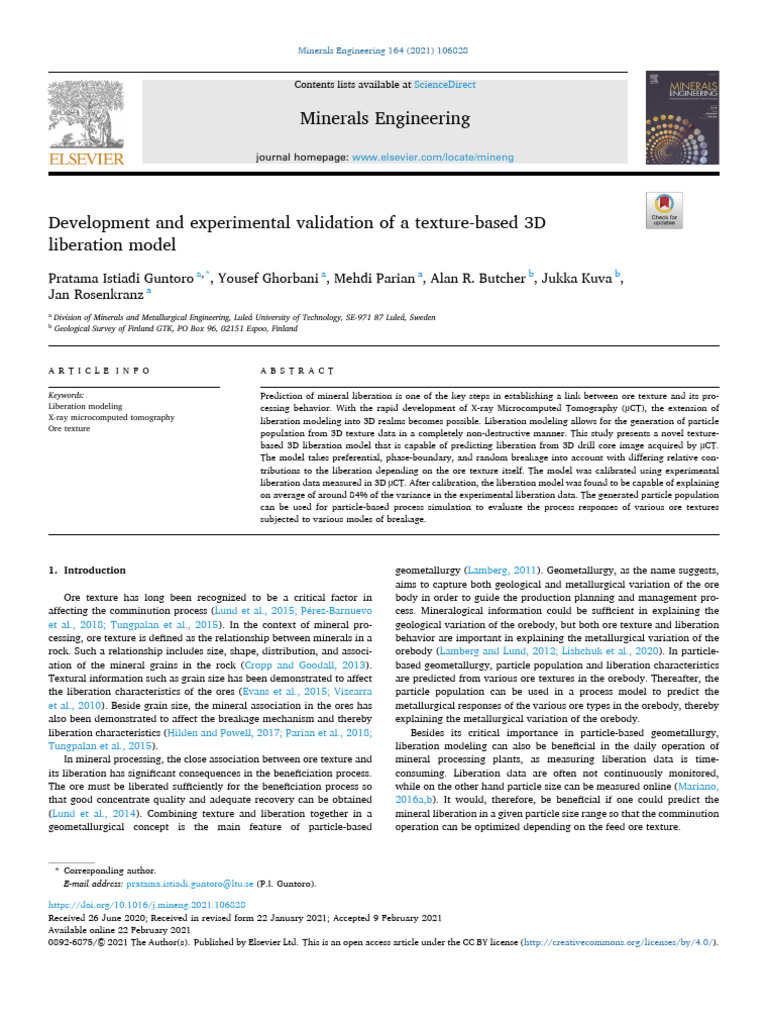 Development and Experimental Validation of A Texture-Based 3D ...